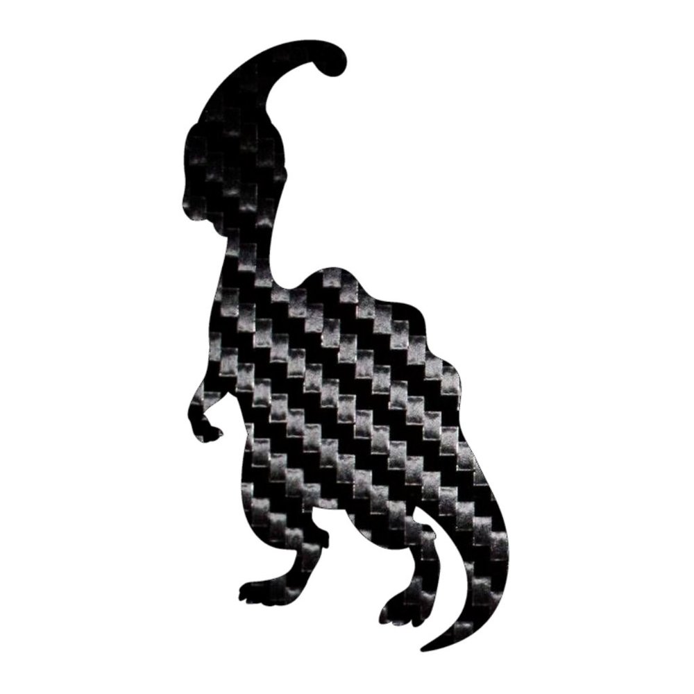 4 Pack Dinosaur Sticker Black Carbon Fiber Vinyl Decal Logo Laptop Window
